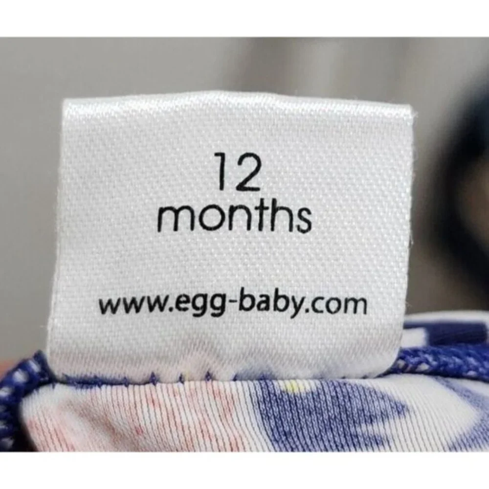 Egg By Susan Lazar Baby One Piece Zip Front LS Rashguard Red White Blue Fish 12M